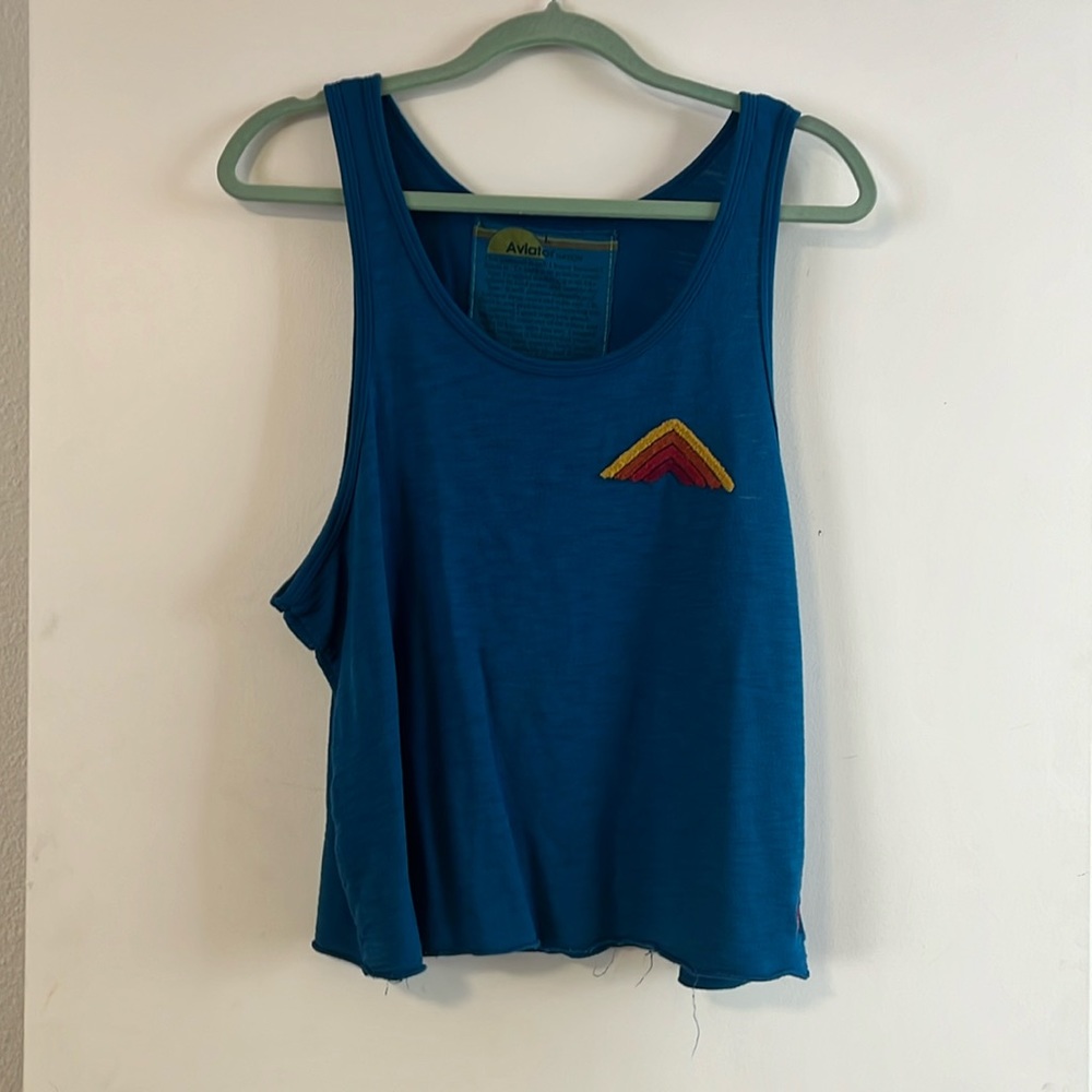 Aviator Nation Tank Top Caribbean Blue